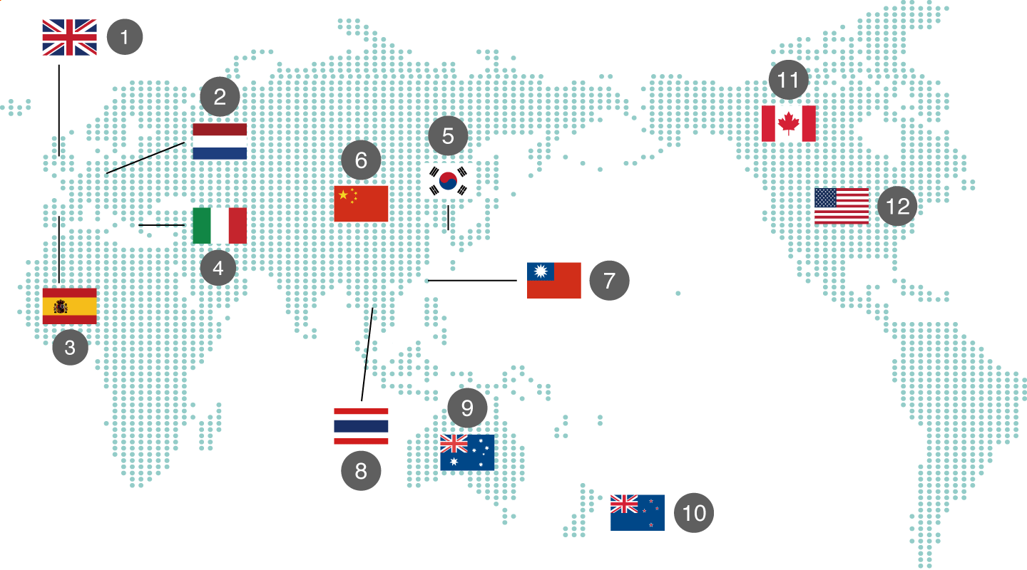 海外提携大学MAP