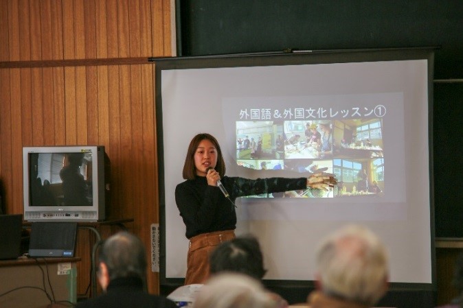 万年青大学(相浦地域講座)で地域活動について発表しました。